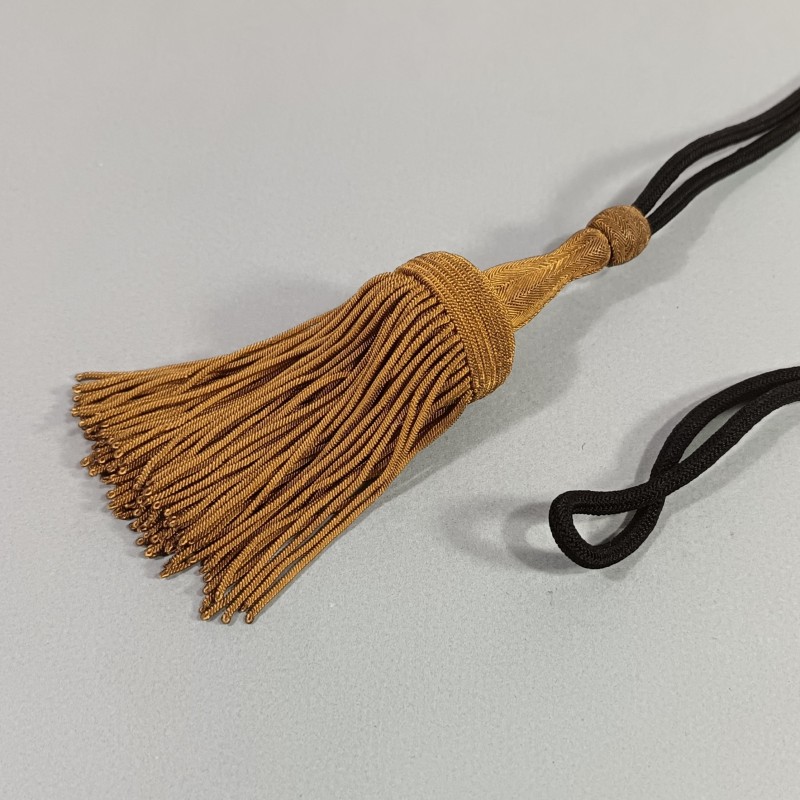 DRAGONNE AVEC FRANGES EN CANNETILLE DOREE POUR SABRE FRANCAIS OFFICIER MODELE 1822 1845 1882